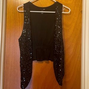 H&M Black Sequin Vest